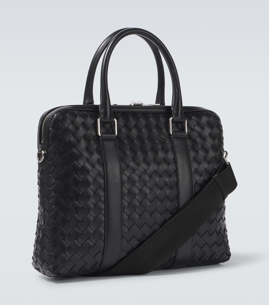 Slim Intrecciato leather briefcase  | Bottega Veneta