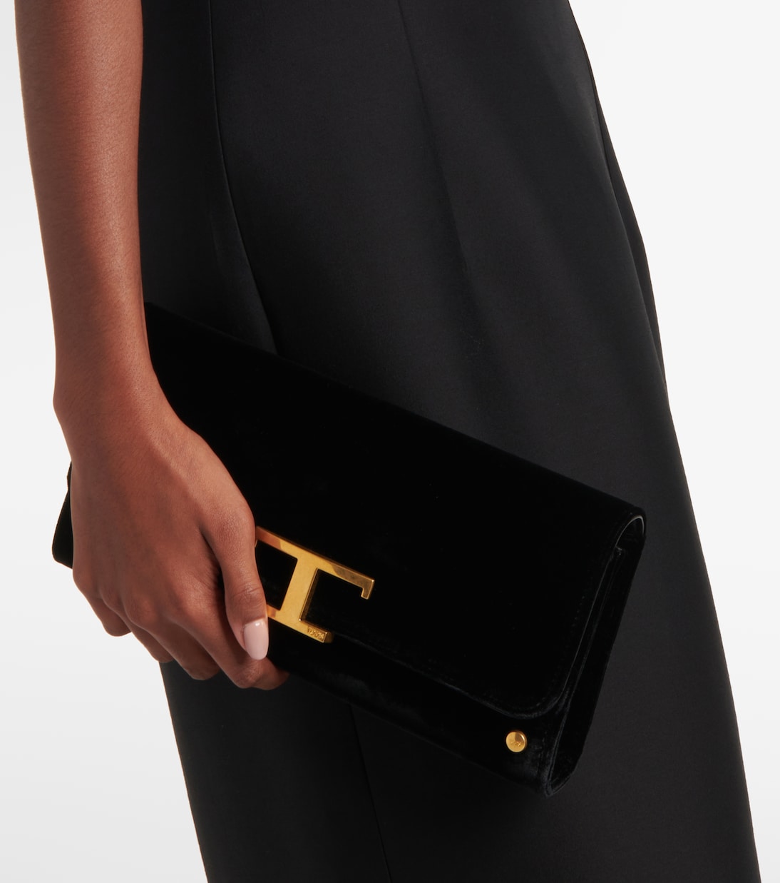 Portafoglio T Timeless Small in velluto con tracolla | Tod's