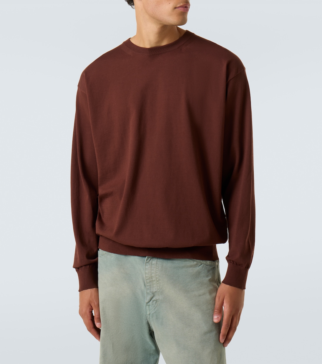Knitted cotton sweatshirt | Auralee