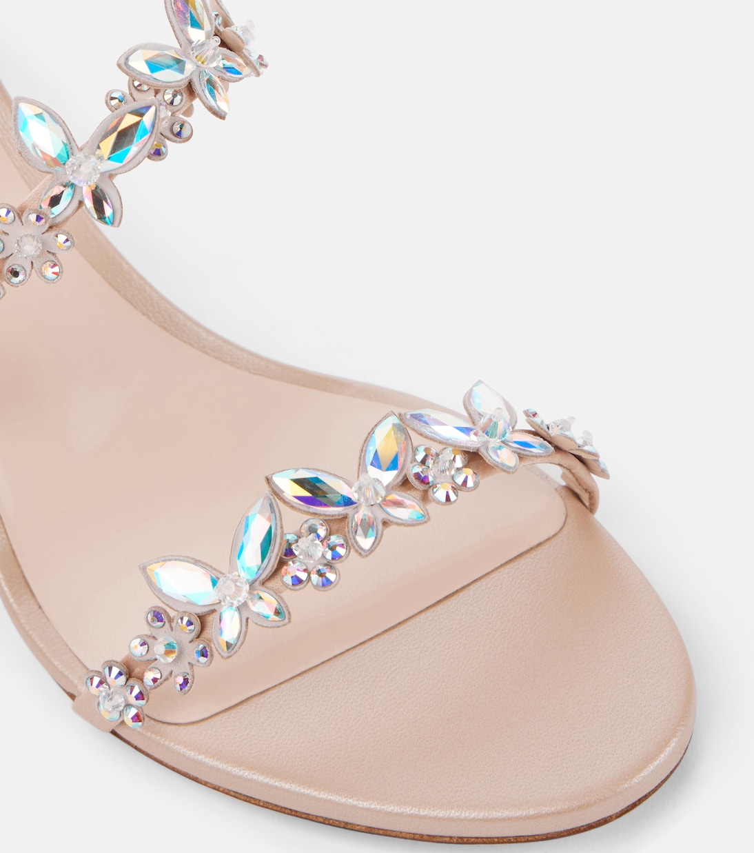 Eden Slider 60 embellished satin sandals | Rene Caovilla