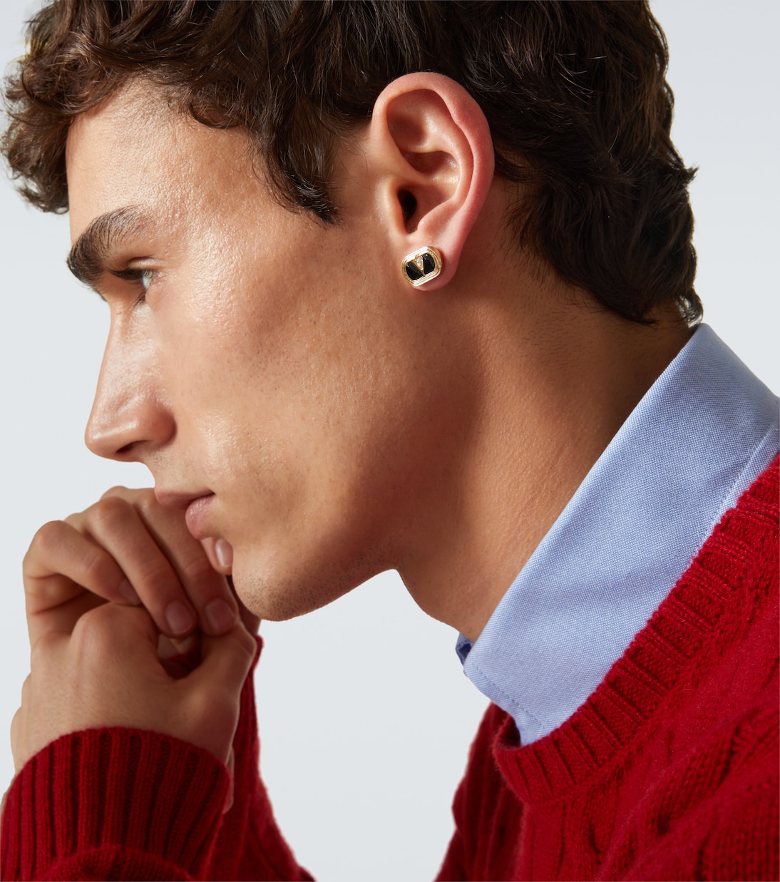 Boucles d'oreilles VGold à ornements | Valentino Garavani