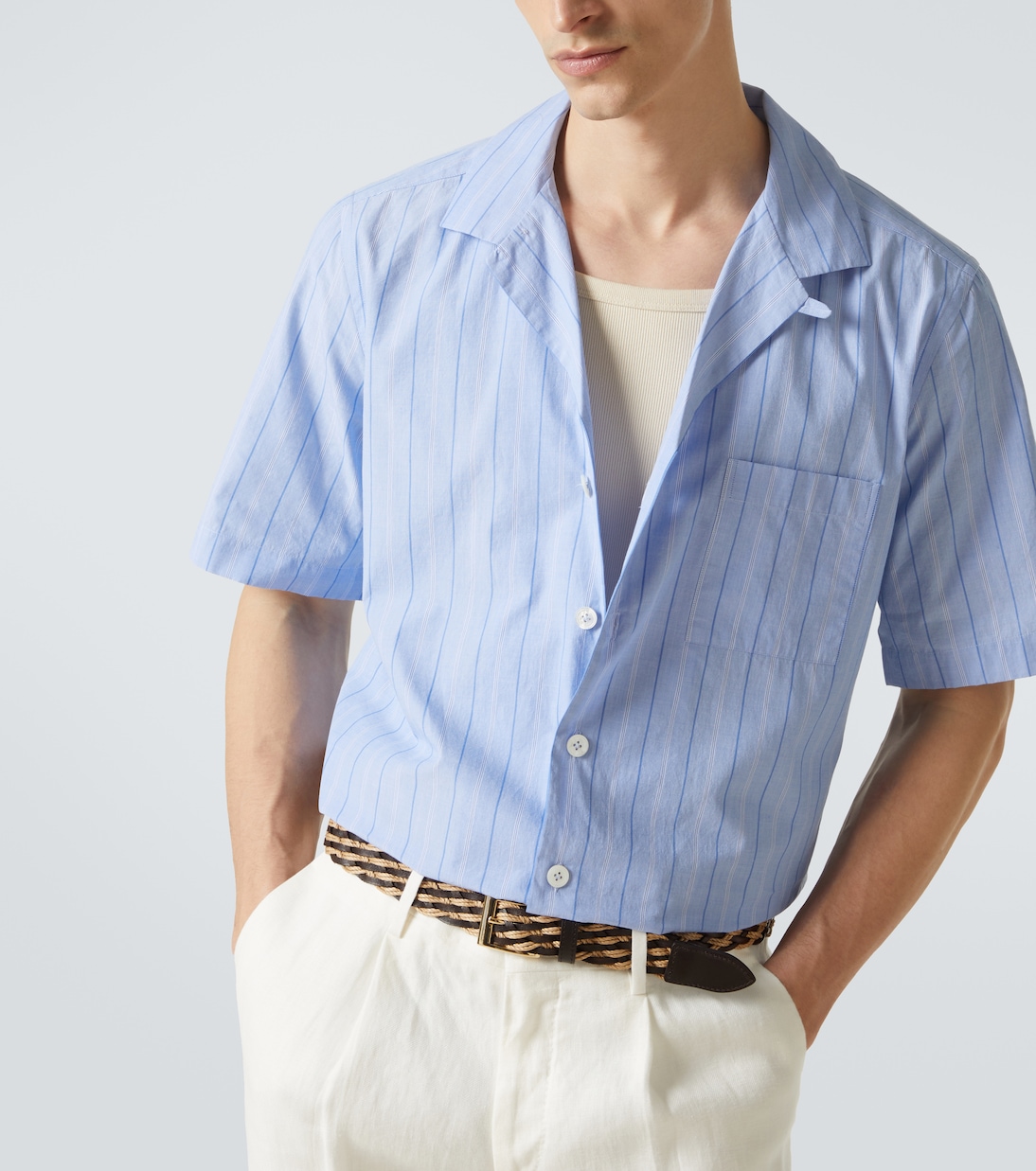 Camicia in popeline di cotone a righe | Lardini