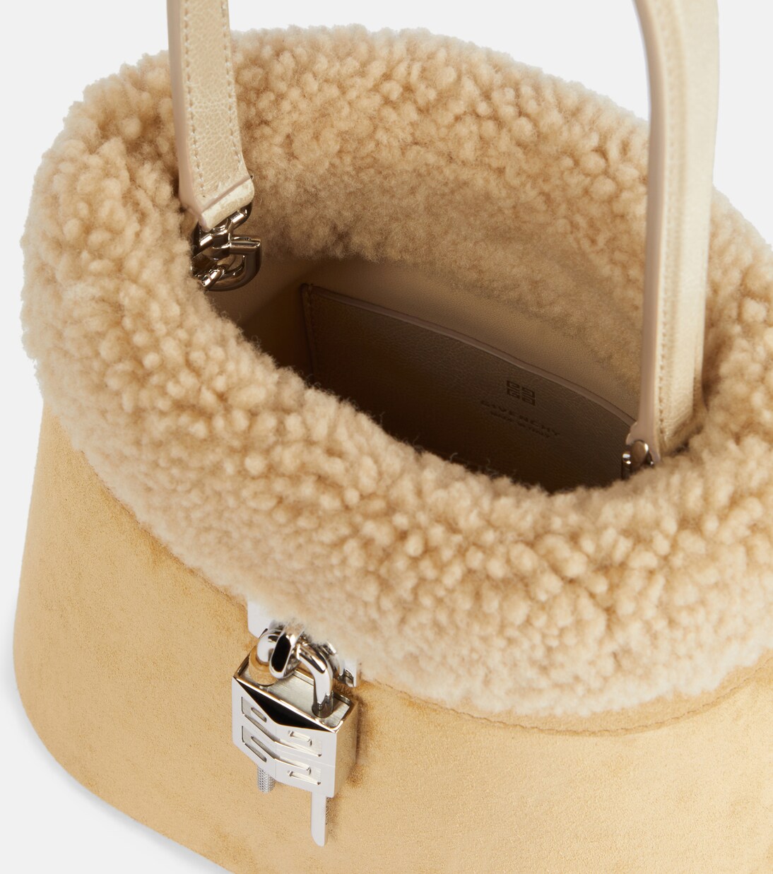 Secchiello Shark Lock Medium in suede | Givenchy