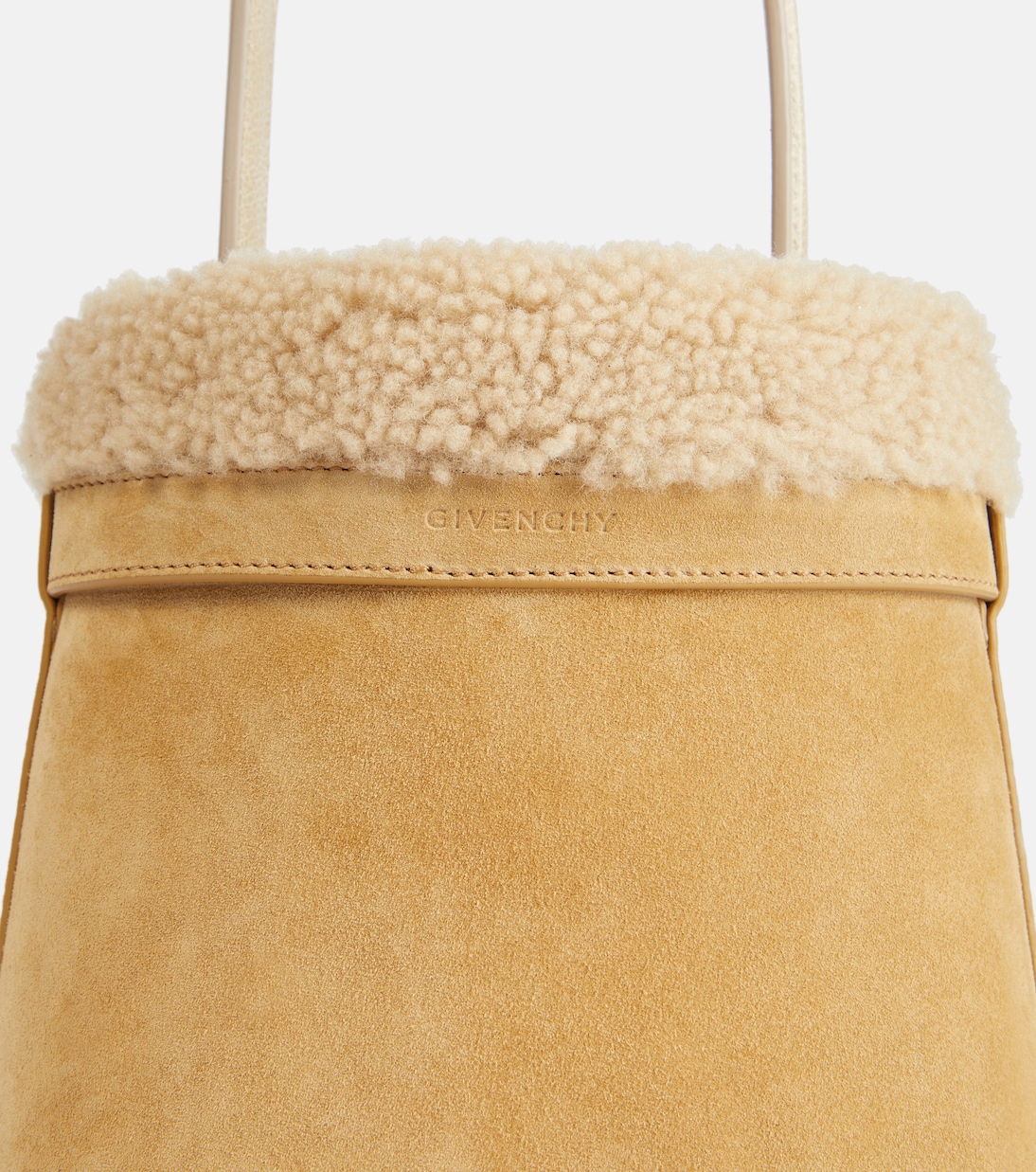 Secchiello Shark Lock Medium in suede | Givenchy