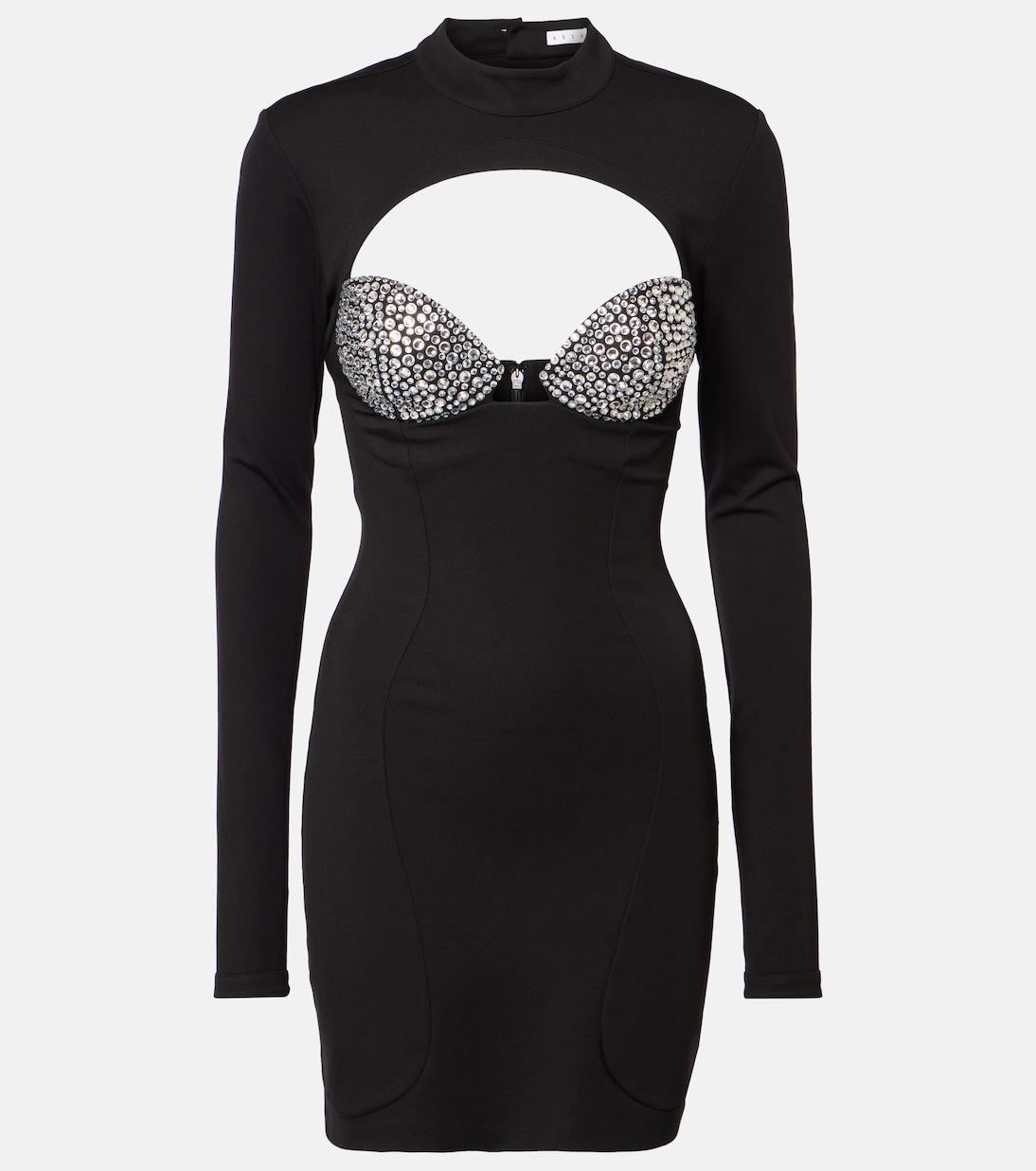 Minikleid aus Jersey mit Kristallen | Area