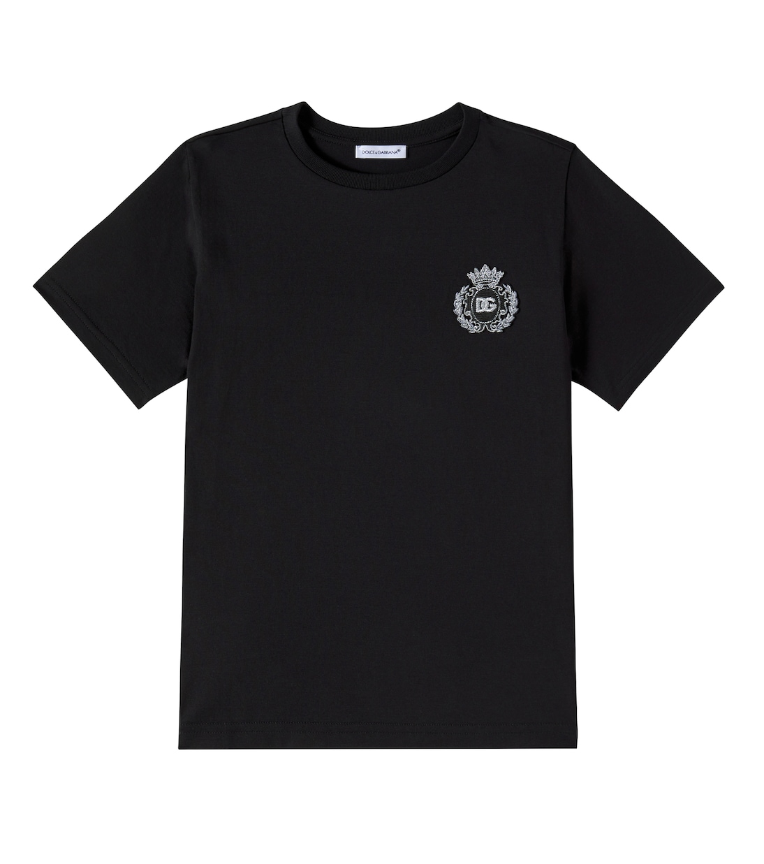 T-shirt in jersey di cotone con logo | Dolce&Gabbana Kids