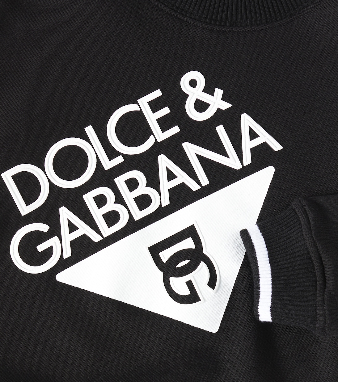 Felpa in jersey di cotone con logo | Dolce&Gabbana Kids