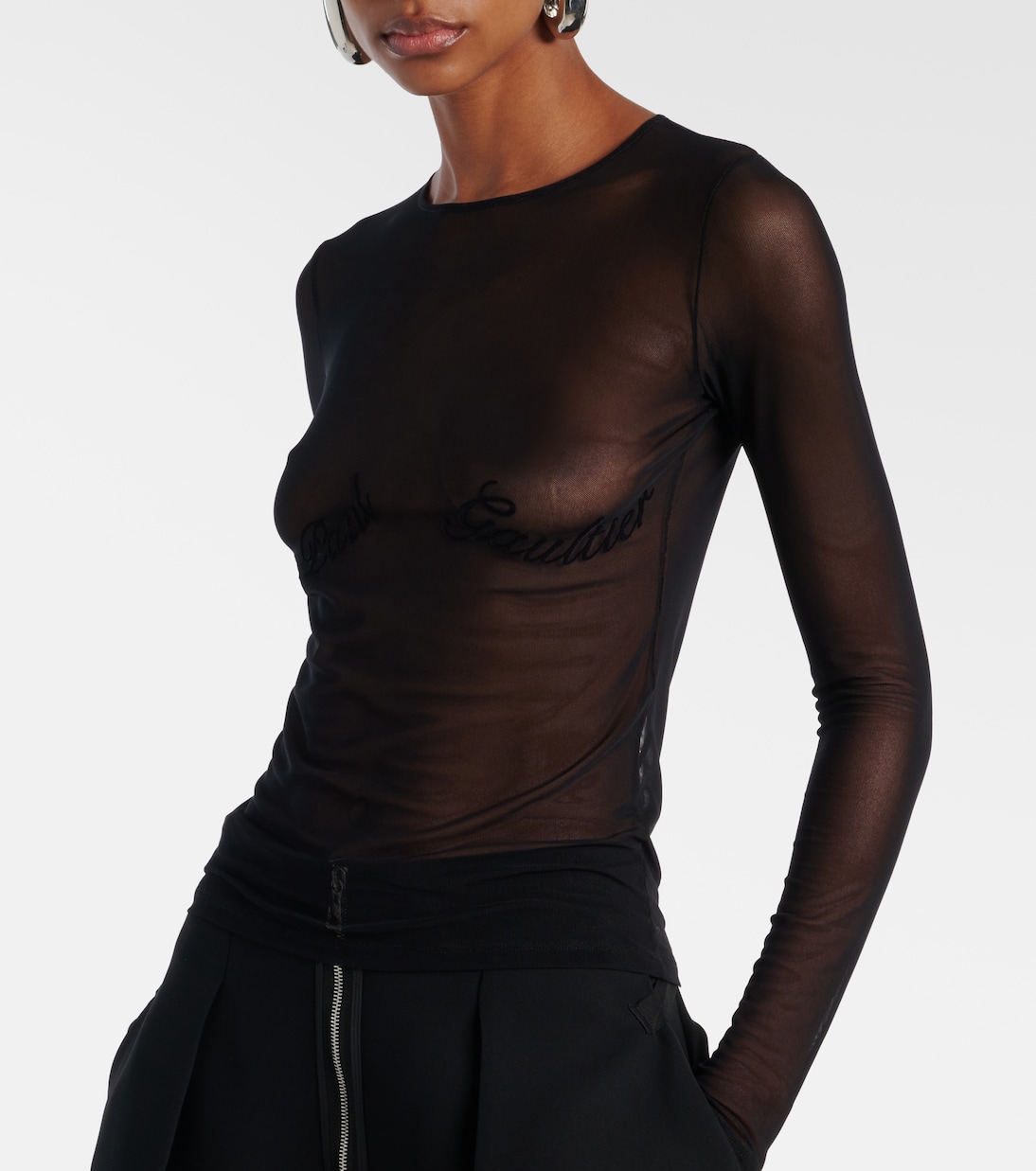 Top in mesh trasparente | Jean Paul Gaultier