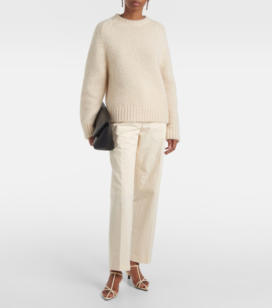Pantaloni regular cropped in cotone | Jil Sander
