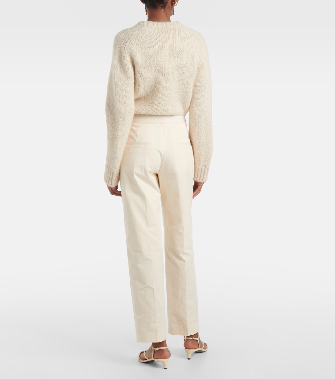 Pantaloni regular cropped in cotone | Jil Sander