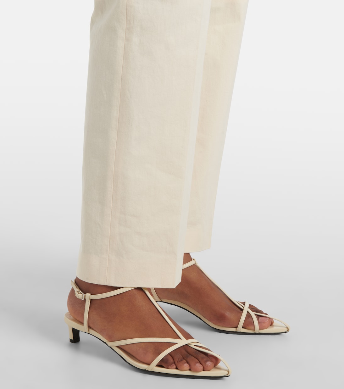 Pantaloni regular cropped in cotone | Jil Sander