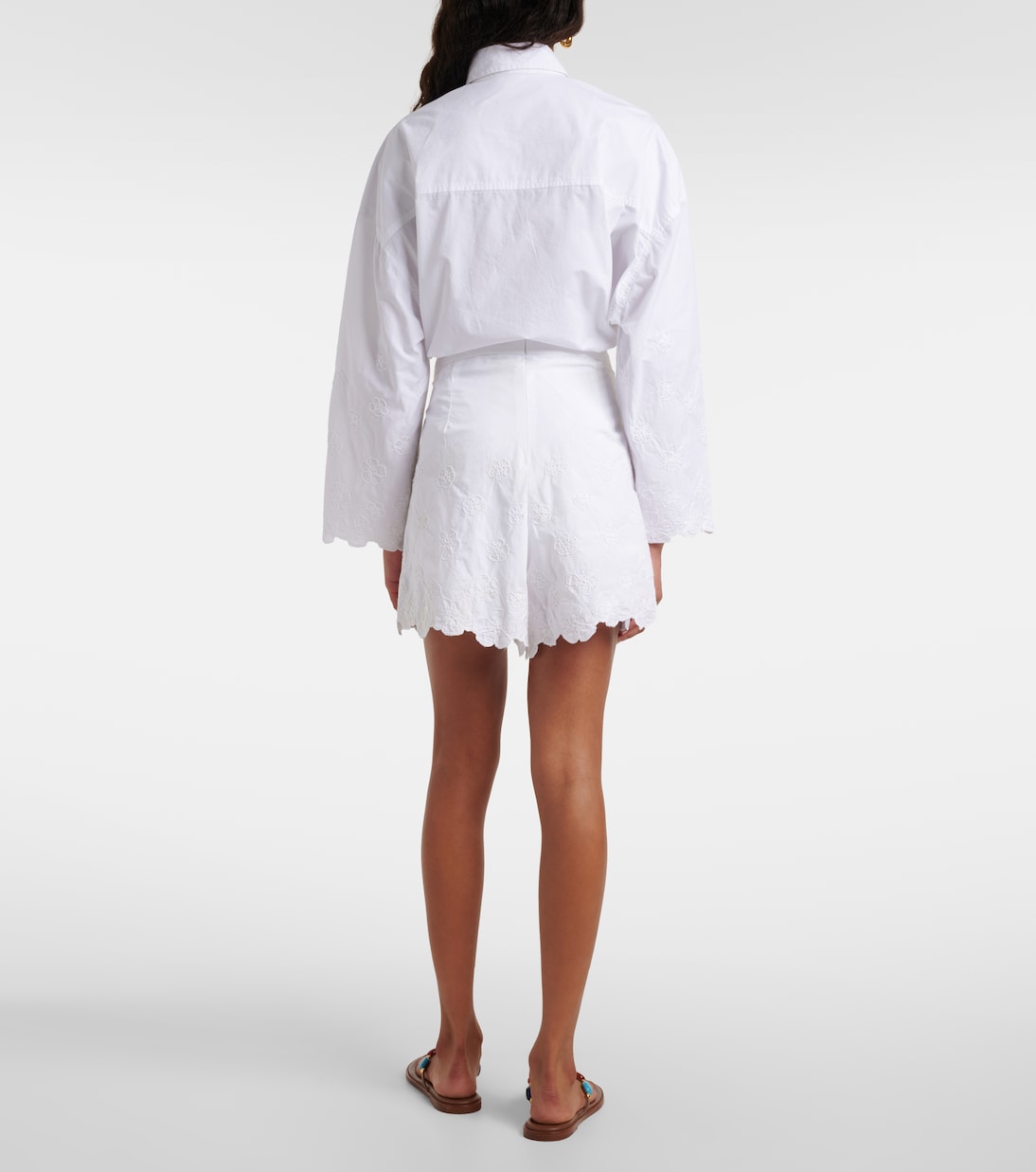 Shorts in cotone con ricamo | Juliet Dunn
