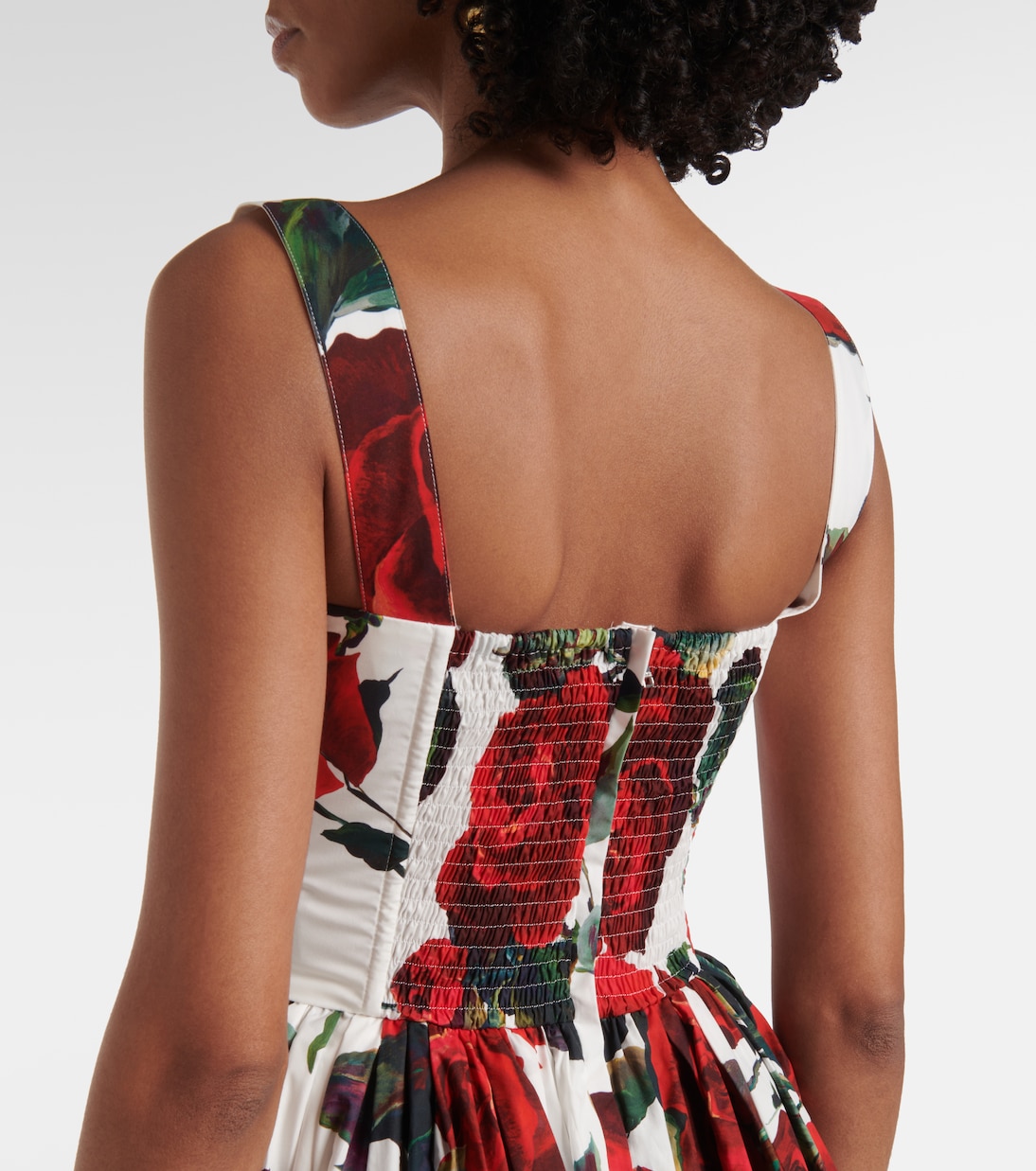 Vestido midi de popelín de algodón | Dolce&Gabbana