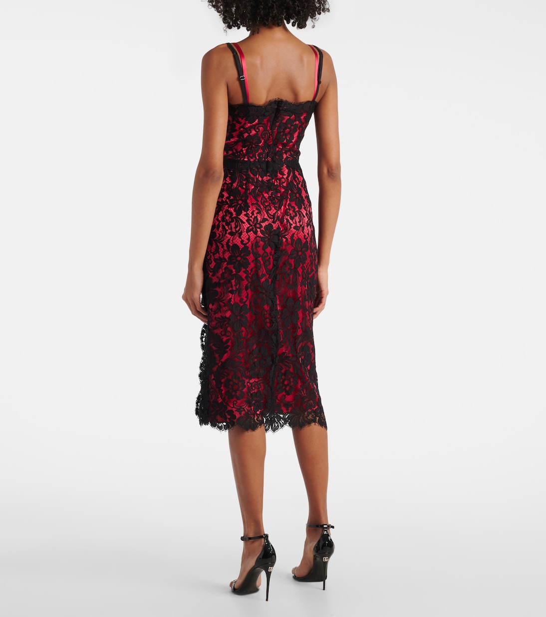 Robe en coton mélangé et dentelle | Dolce&Gabbana