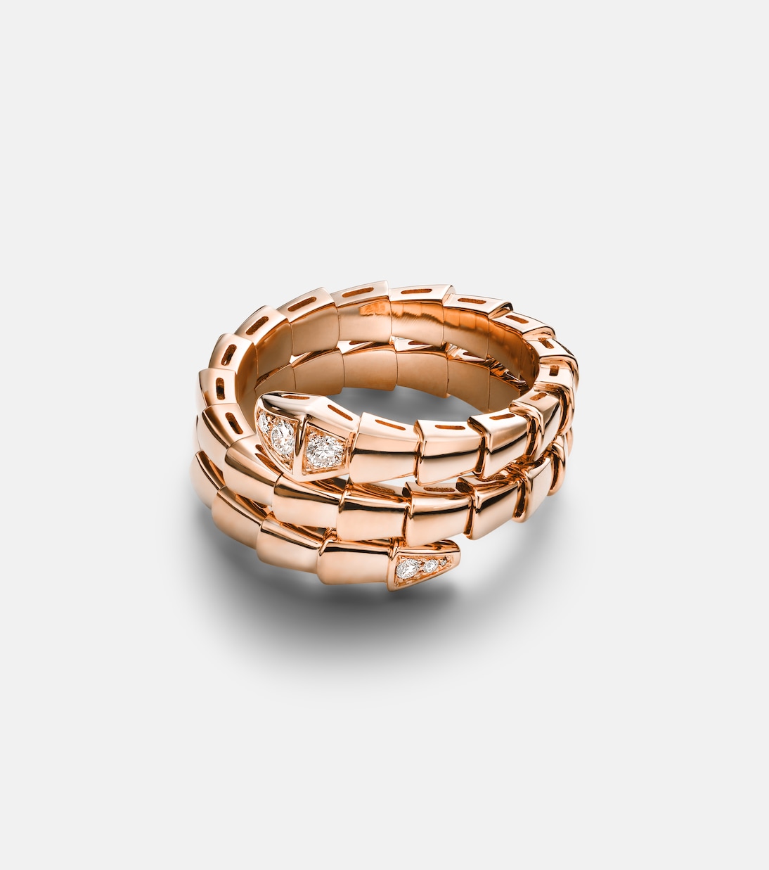 Bague Serpenti Viper en or rose 18 ct et diamants | Bvlgari