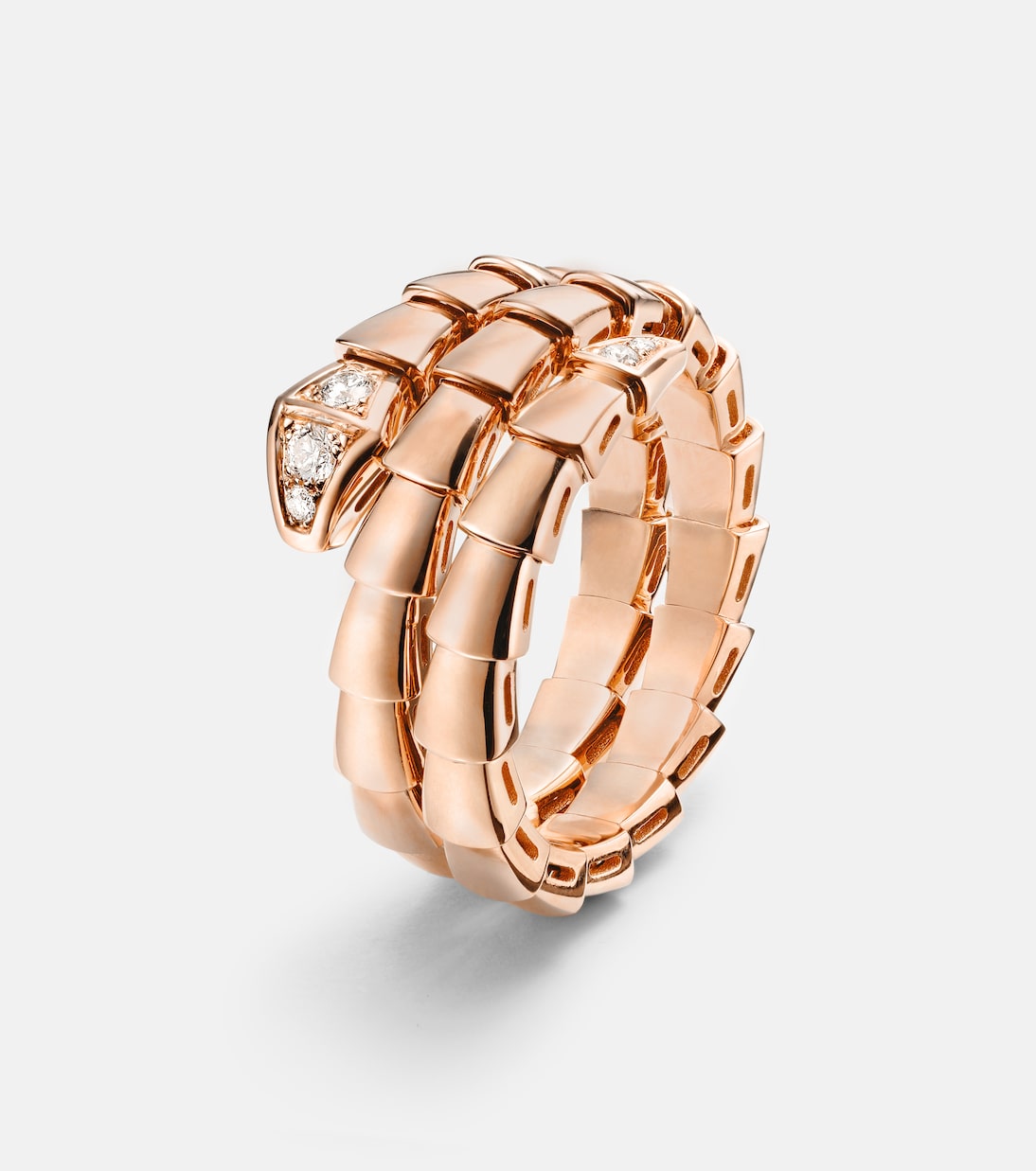 Bague Serpenti Viper en or rose 18 ct et diamants | Bvlgari