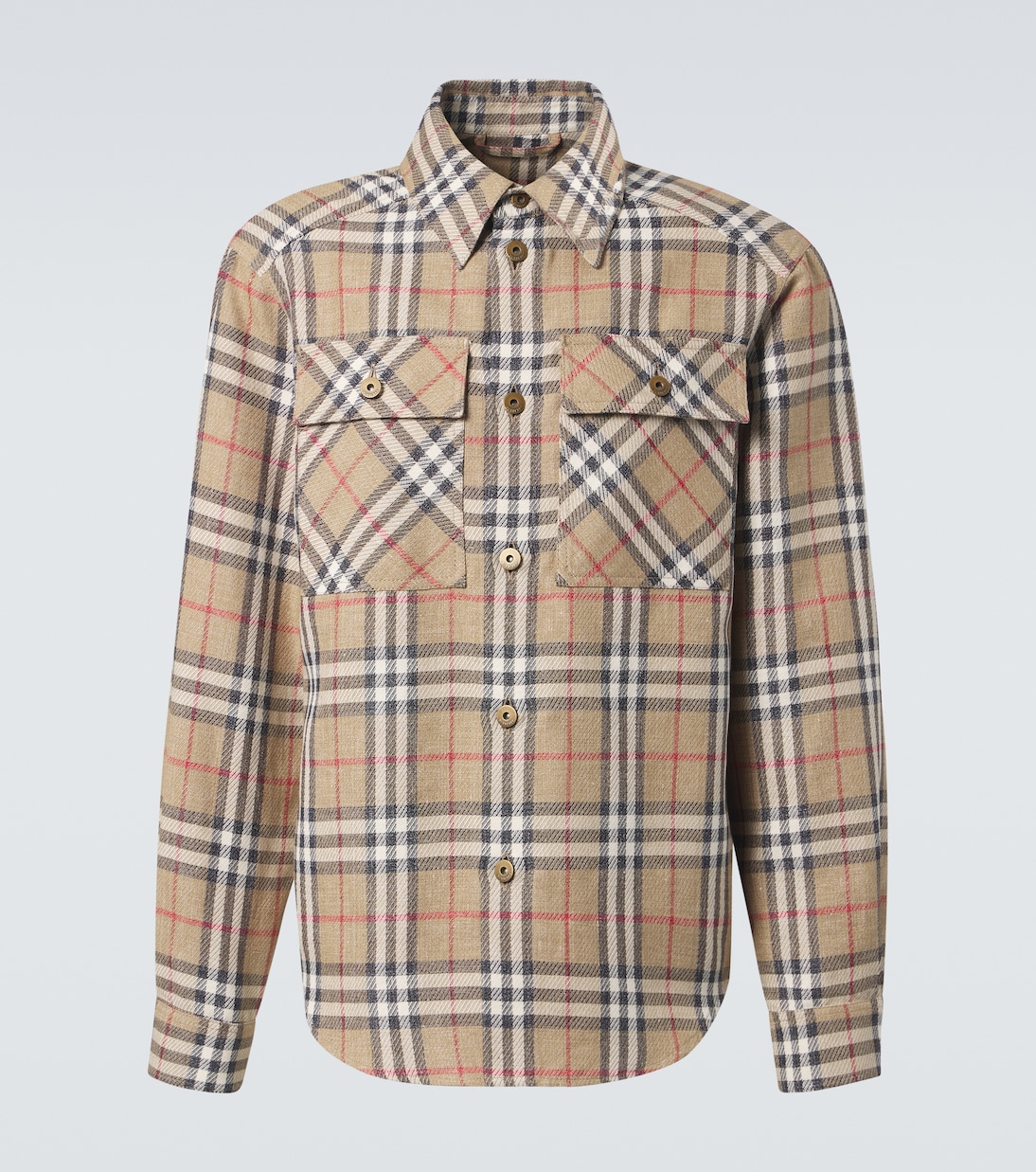Camisa de algodón y lino con Burberry Check | Burberry