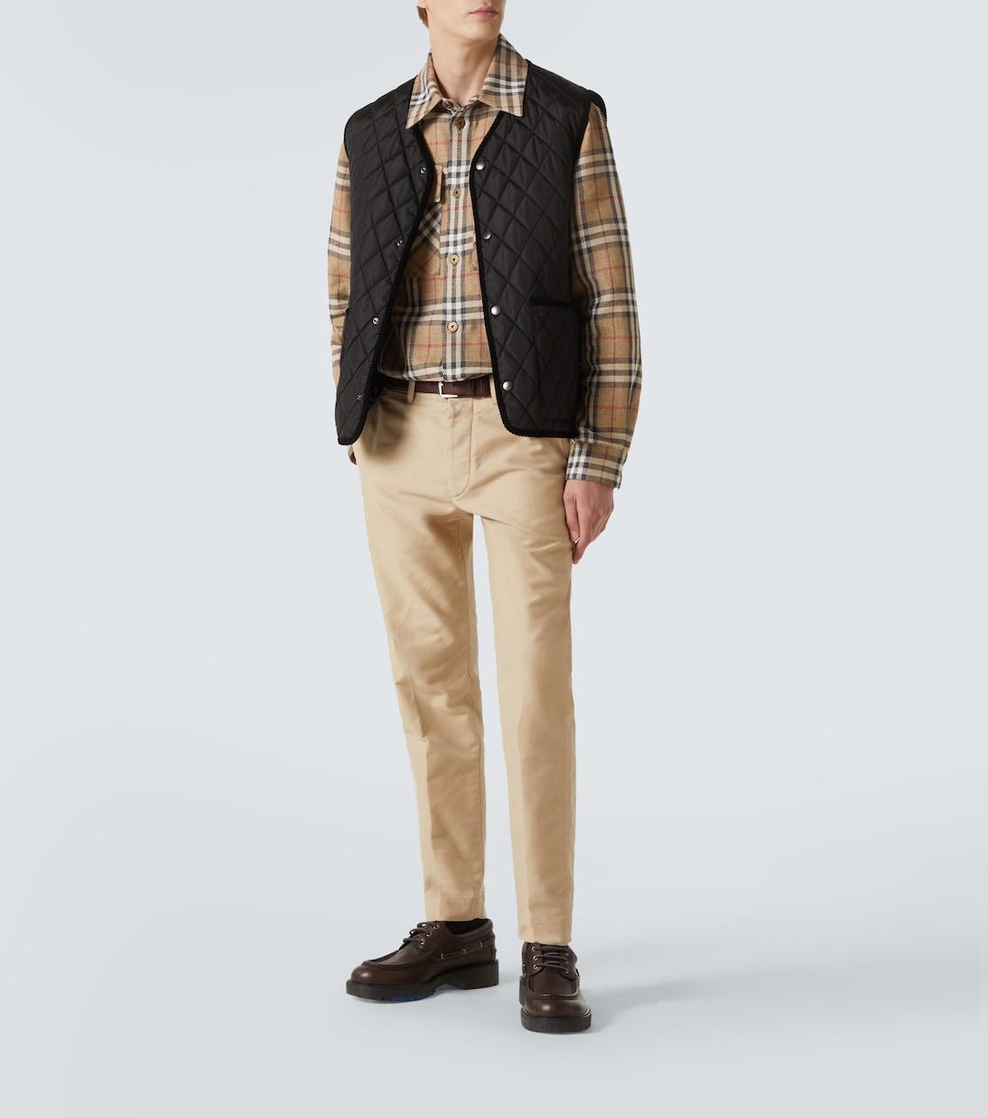 Camisa de algodón y lino con Burberry Check | Burberry