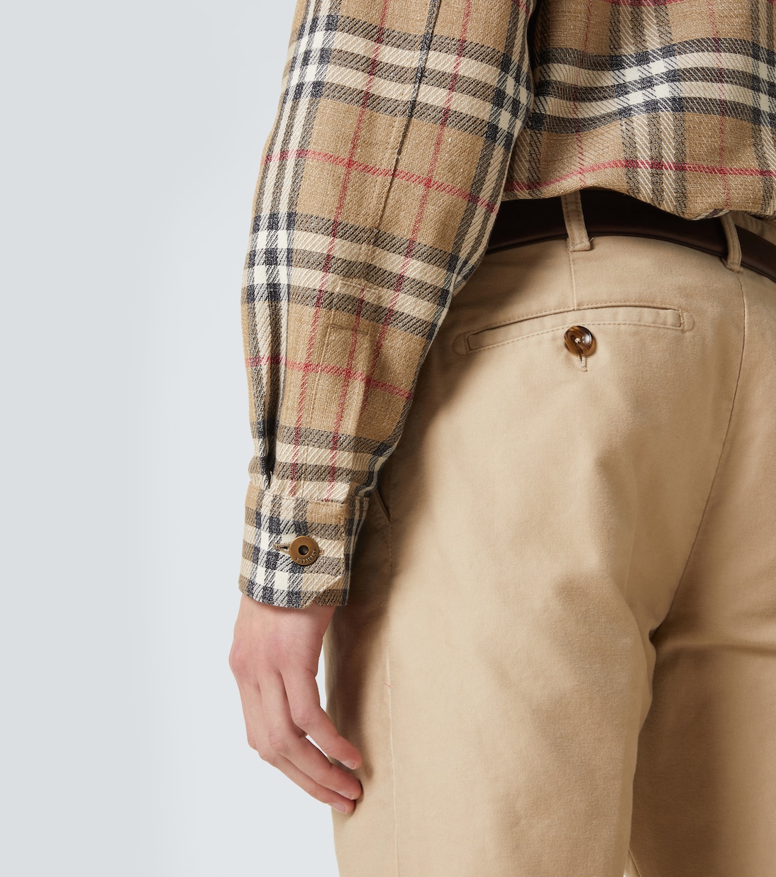 Camisa de algodón y lino con Burberry Check | Burberry