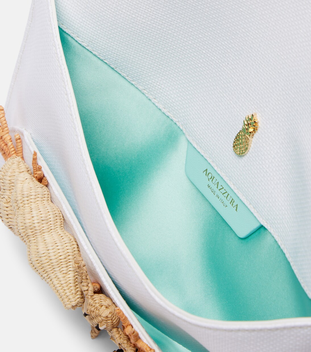 Marea raffia-effect clutch | Aquazzura