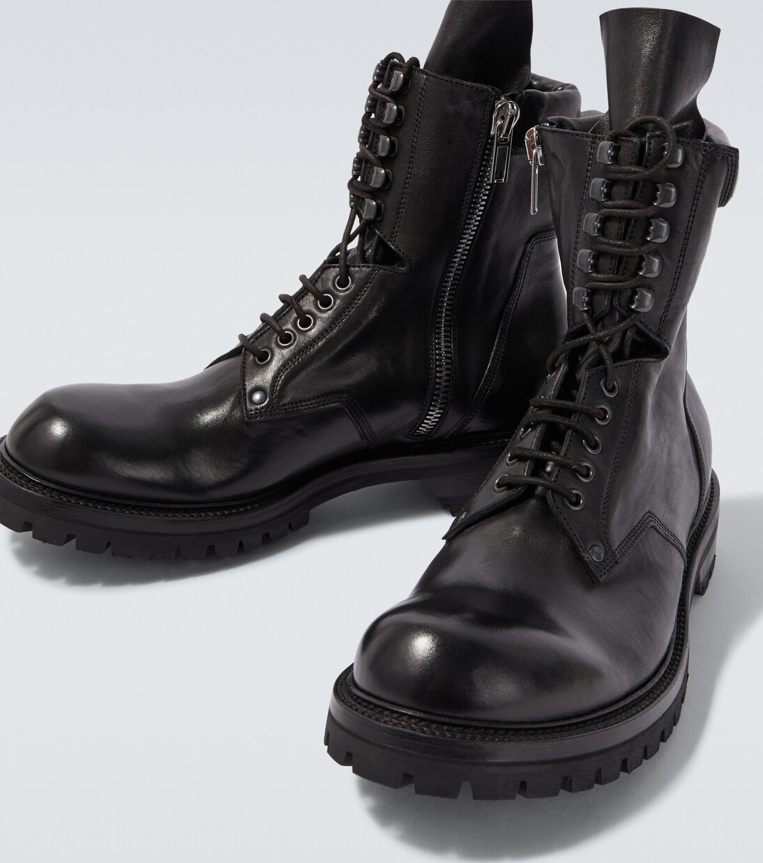 皮革战地靴 | Rick Owens