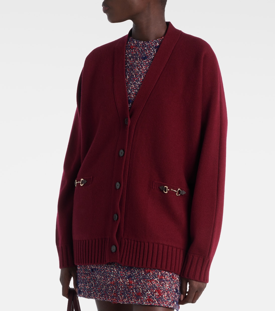 Cárdigan de lana y cachemir con Horsebit  | Gucci