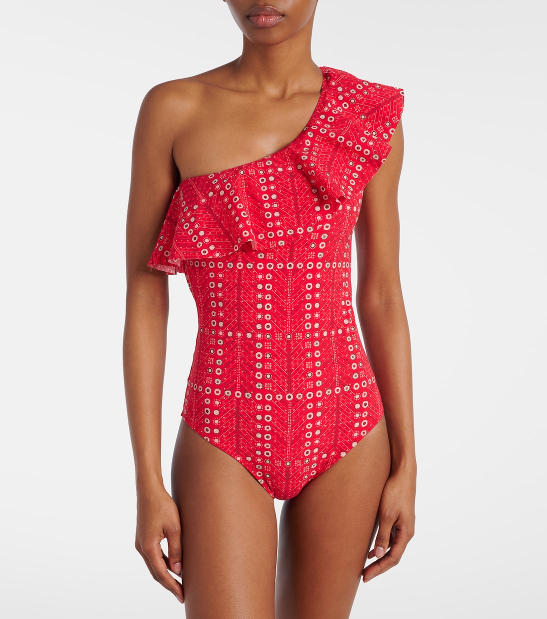 Sicilya ruffled printed swimsuit | Marant Etoile