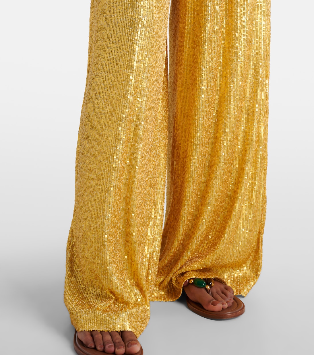 Weite High-Rise-Hose mit Pailletten | Norma Kamali