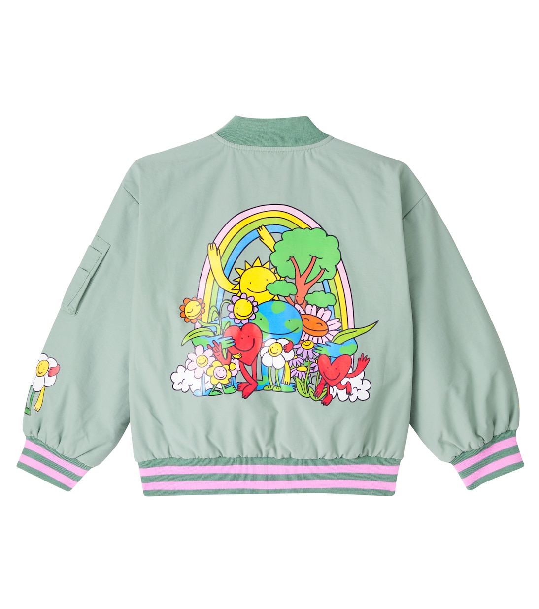 Printed cotton-blend bomber jacket | Stella McCartney Kids
