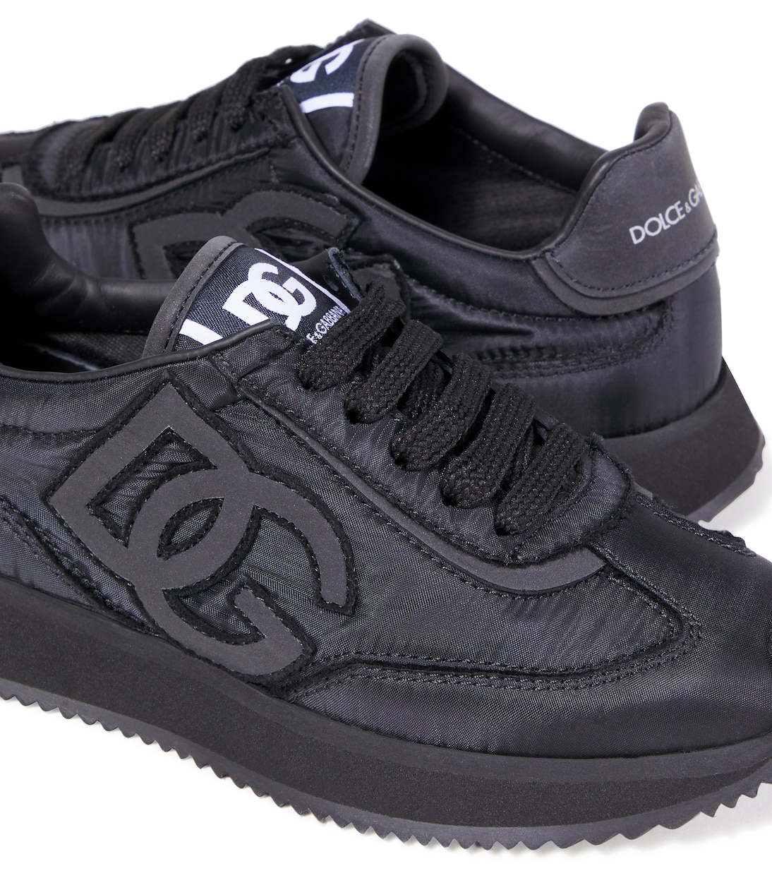 DG leather-trimmed snekaers | Dolce&Gabbana Kids