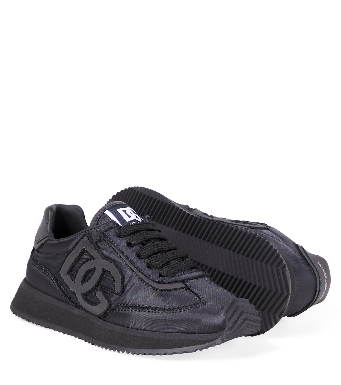 DG leather-trimmed snekaers | Dolce&Gabbana Kids