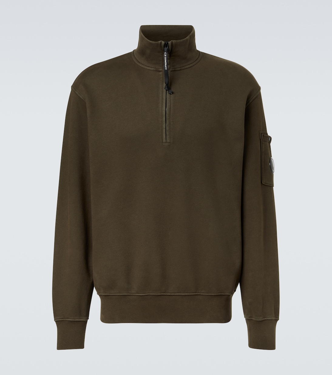 Sudadera Lens de algodón con cremallera parcial | C.P. Company