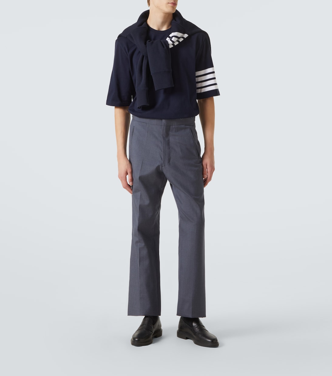 T-Shirt 4-Bar aus Baumwoll-Jersey | Thom Browne