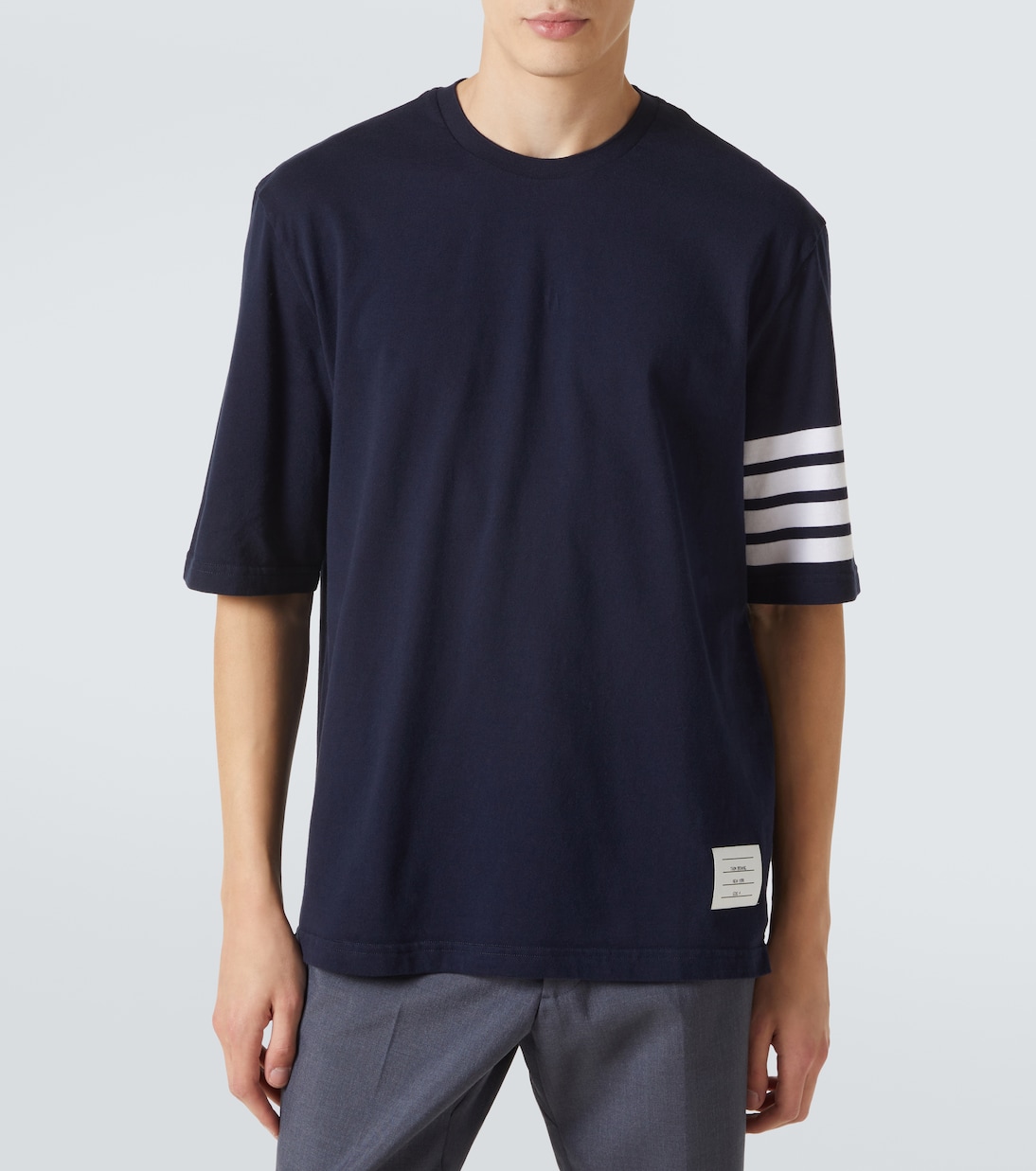 T-Shirt 4-Bar aus Baumwoll-Jersey | Thom Browne