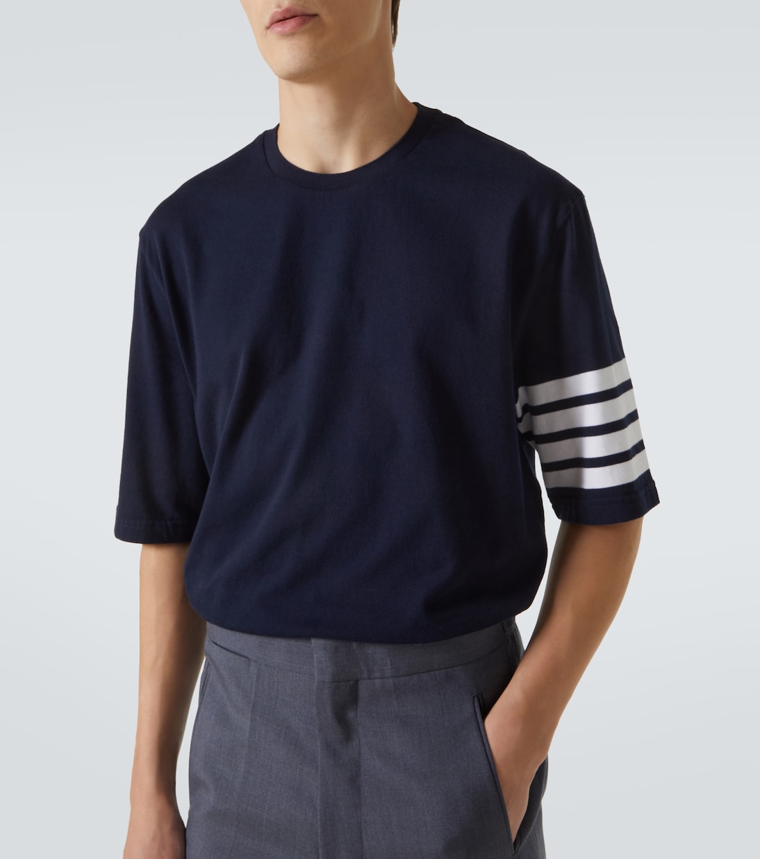 T-Shirt 4-Bar aus Baumwoll-Jersey | Thom Browne