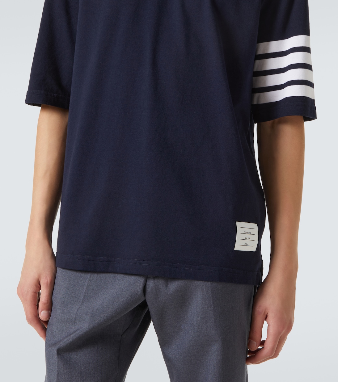 T-Shirt 4-Bar aus Baumwoll-Jersey | Thom Browne