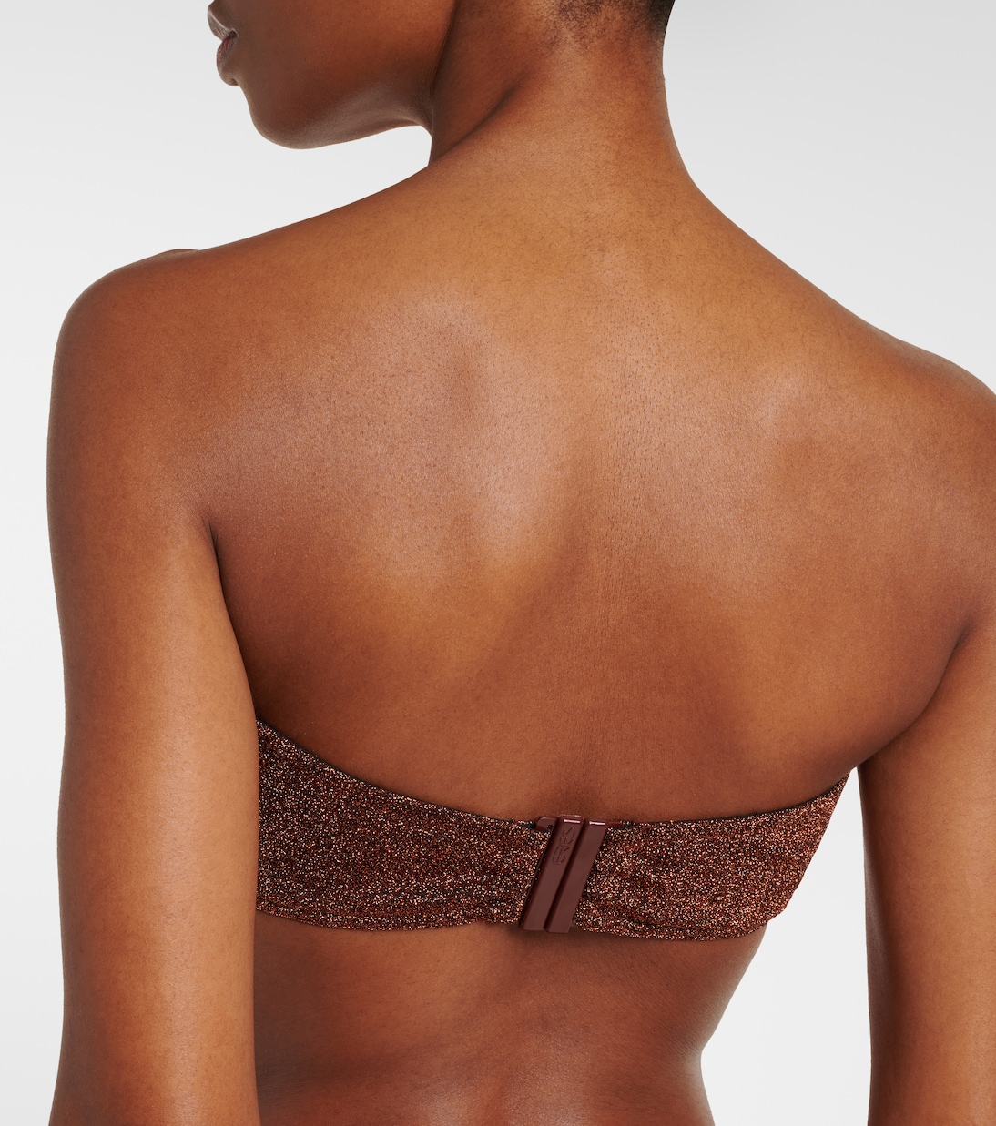Flamboyant lurex® bandeau bikini top | Eres