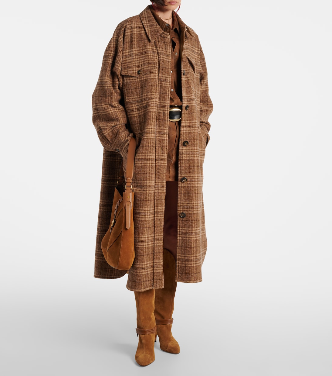 Gislene checked virgin wool coat | Marant Etoile