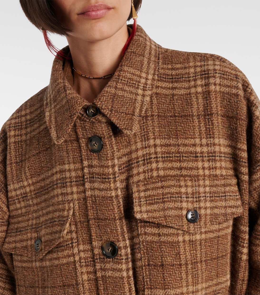 Gislene checked virgin wool coat | Marant Etoile