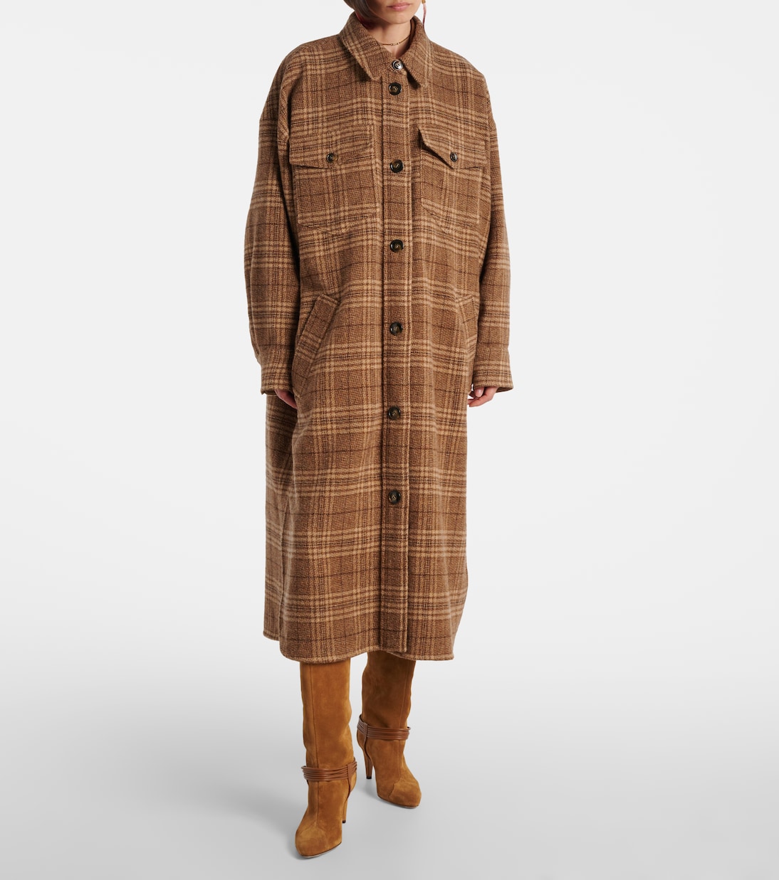 Gislene checked virgin wool coat | Marant Etoile