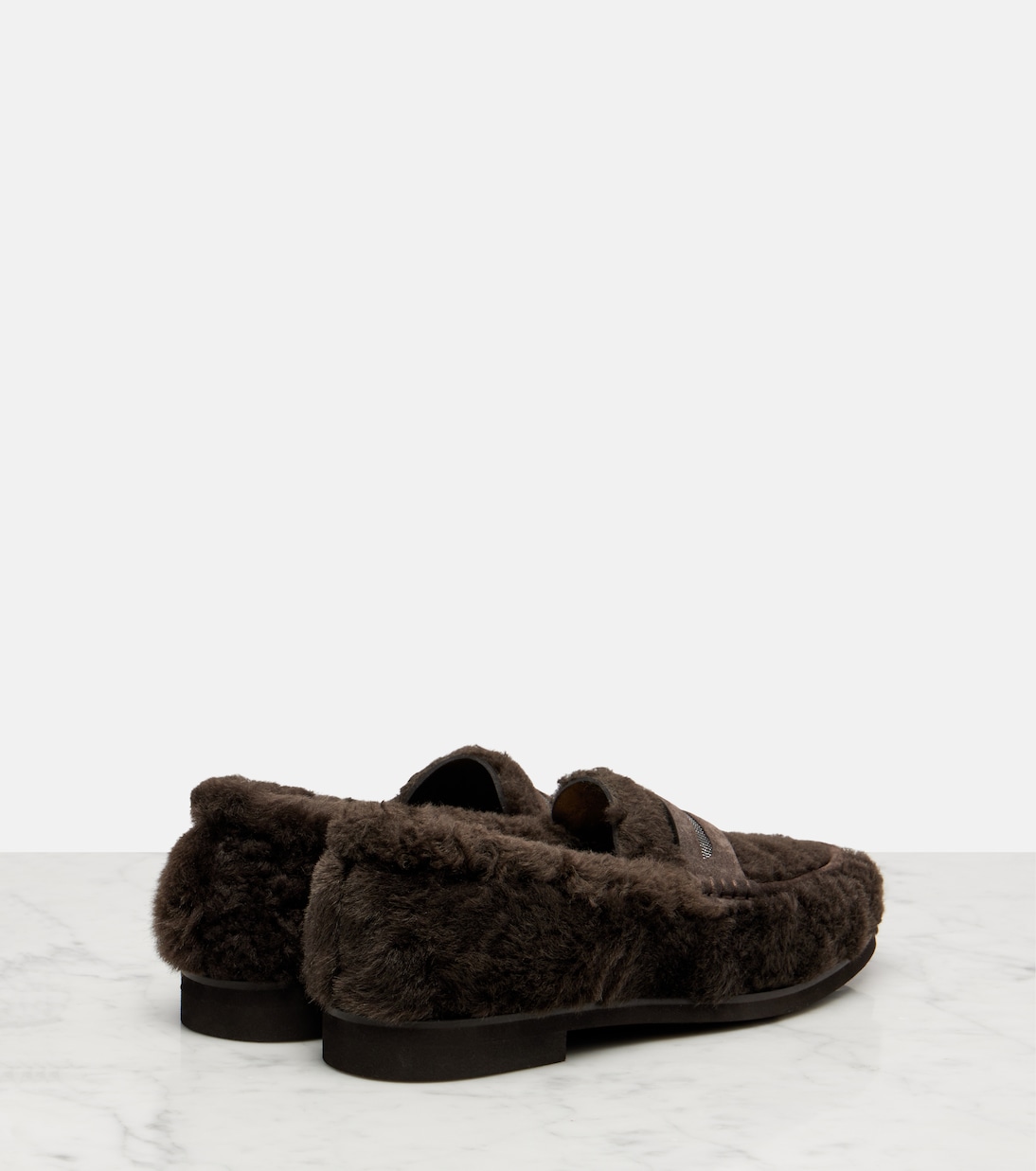 Mocassini Monili in shearling | Brunello Cucinelli