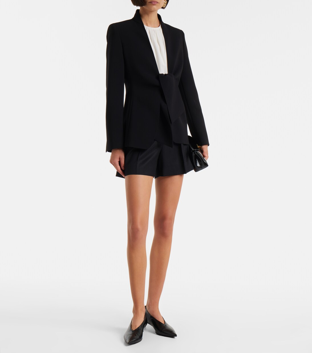High-Rise Shorts Ozieri aus Schurwolle | Max Mara