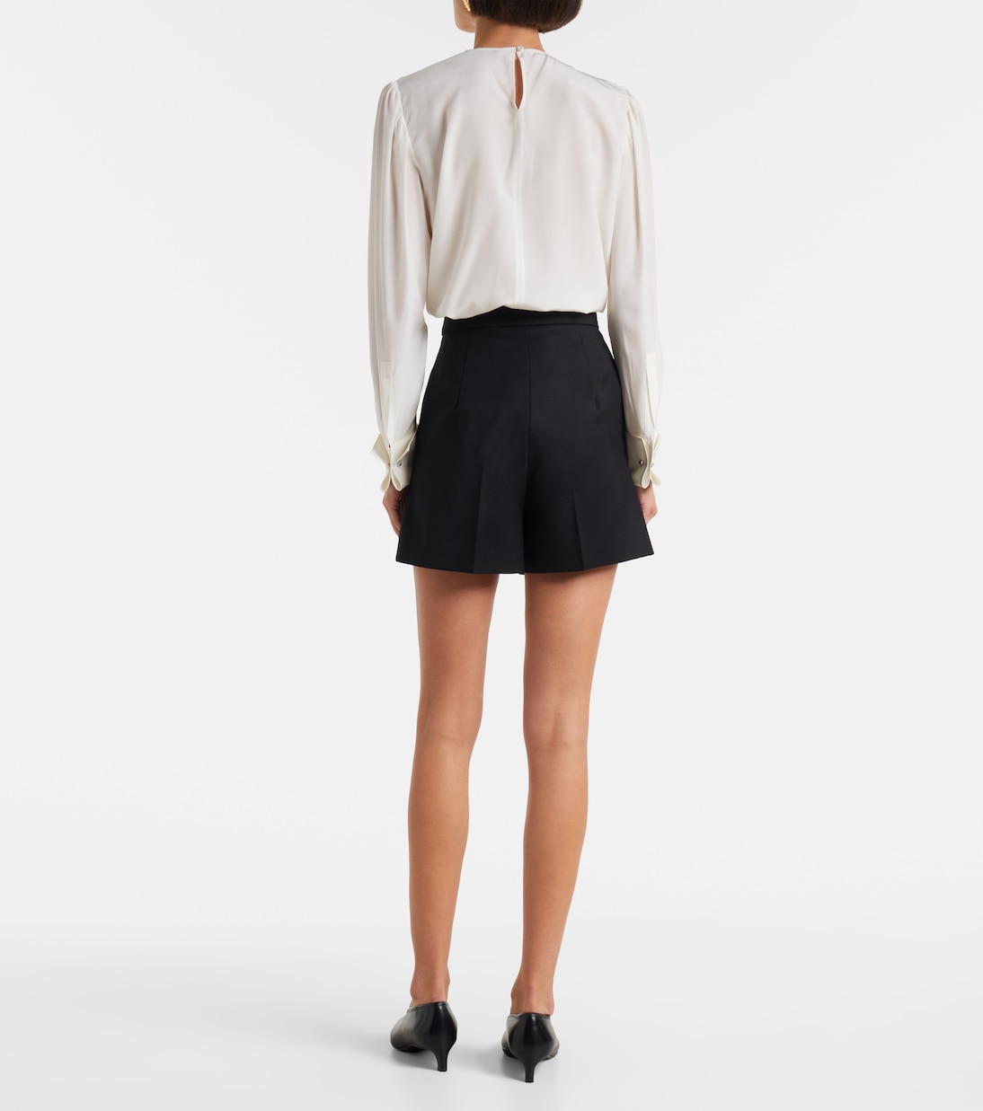 High-Rise Shorts Ozieri aus Schurwolle | Max Mara