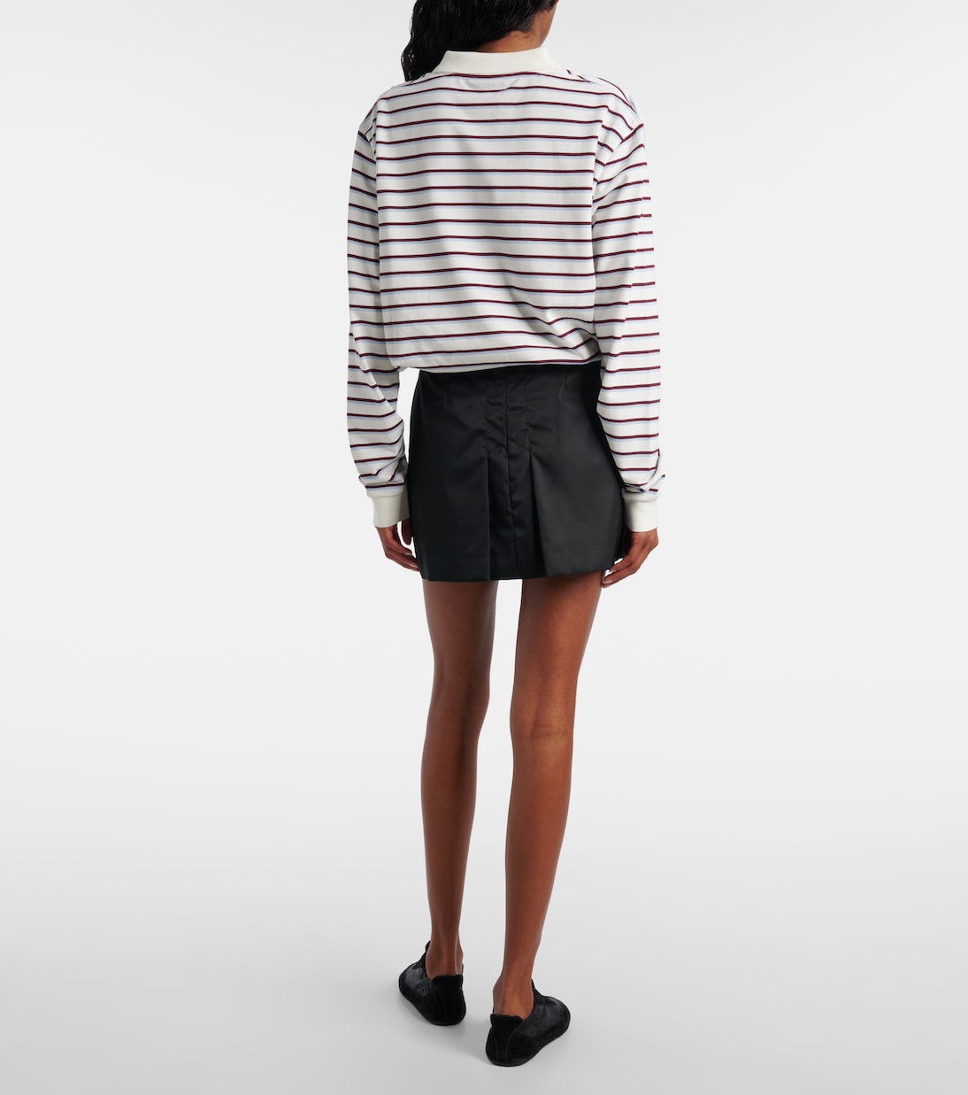 Polo de piqué de algodón a rayas | Prada
