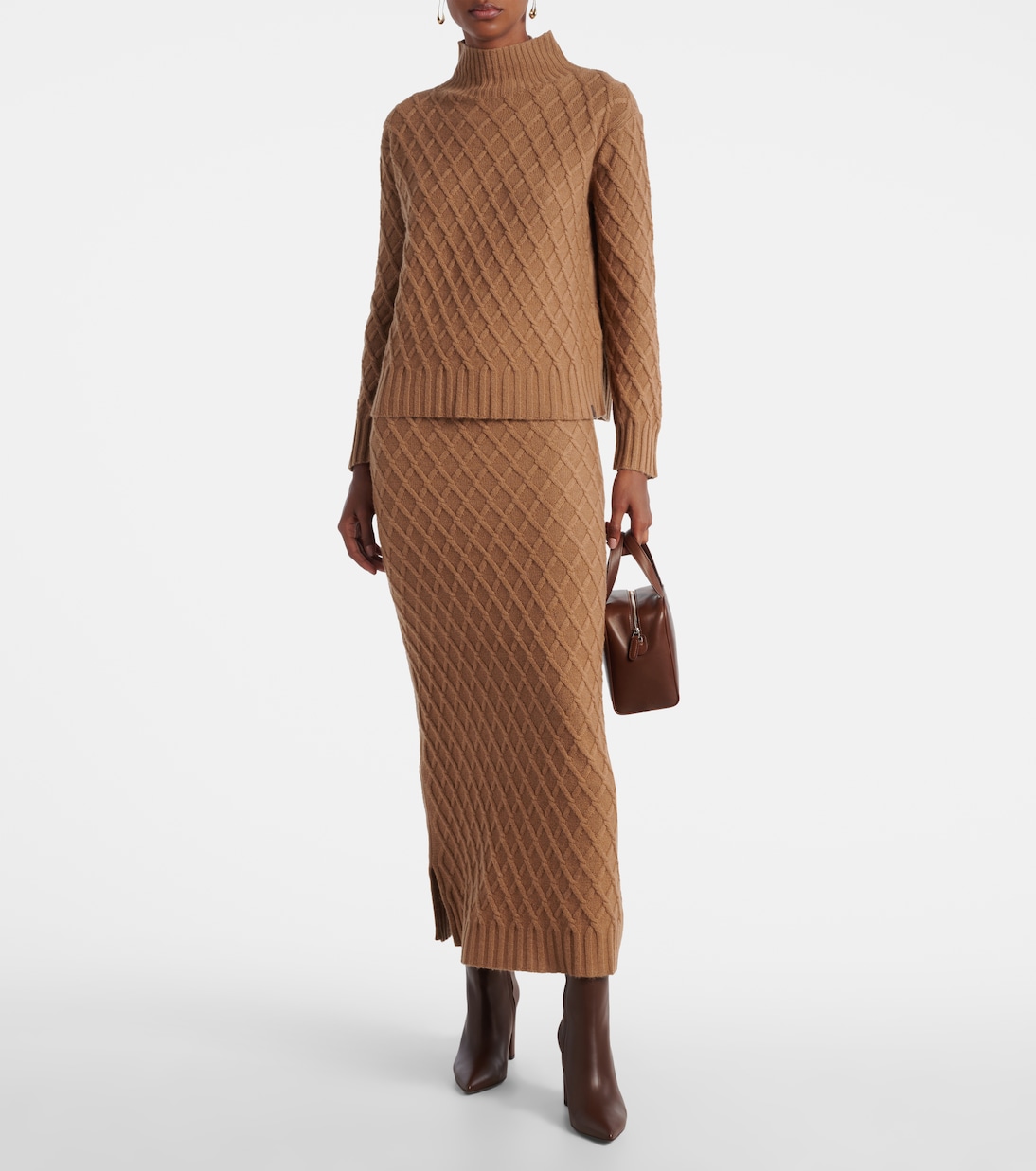 Po knitted camel hair maxi skirt | Max Mara