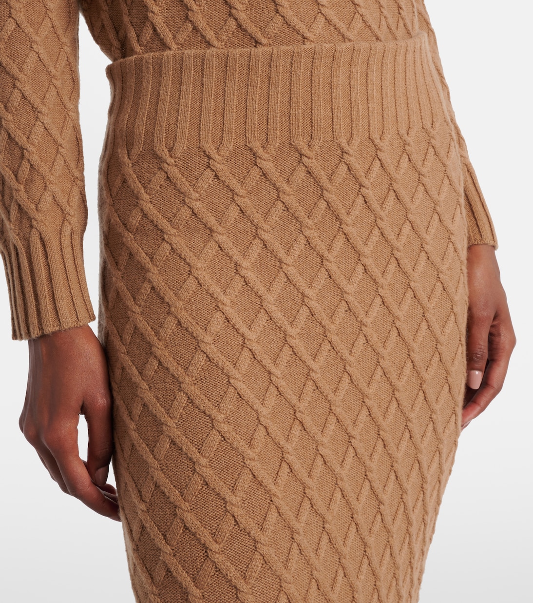 Po knitted camel hair maxi skirt | Max Mara