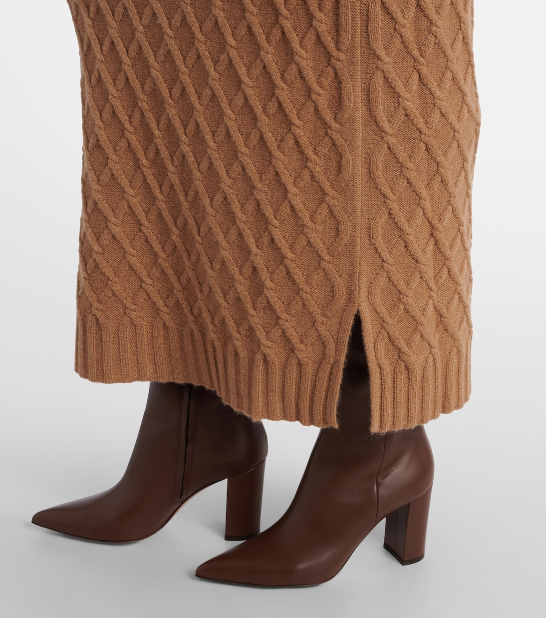 Po knitted camel hair maxi skirt | Max Mara