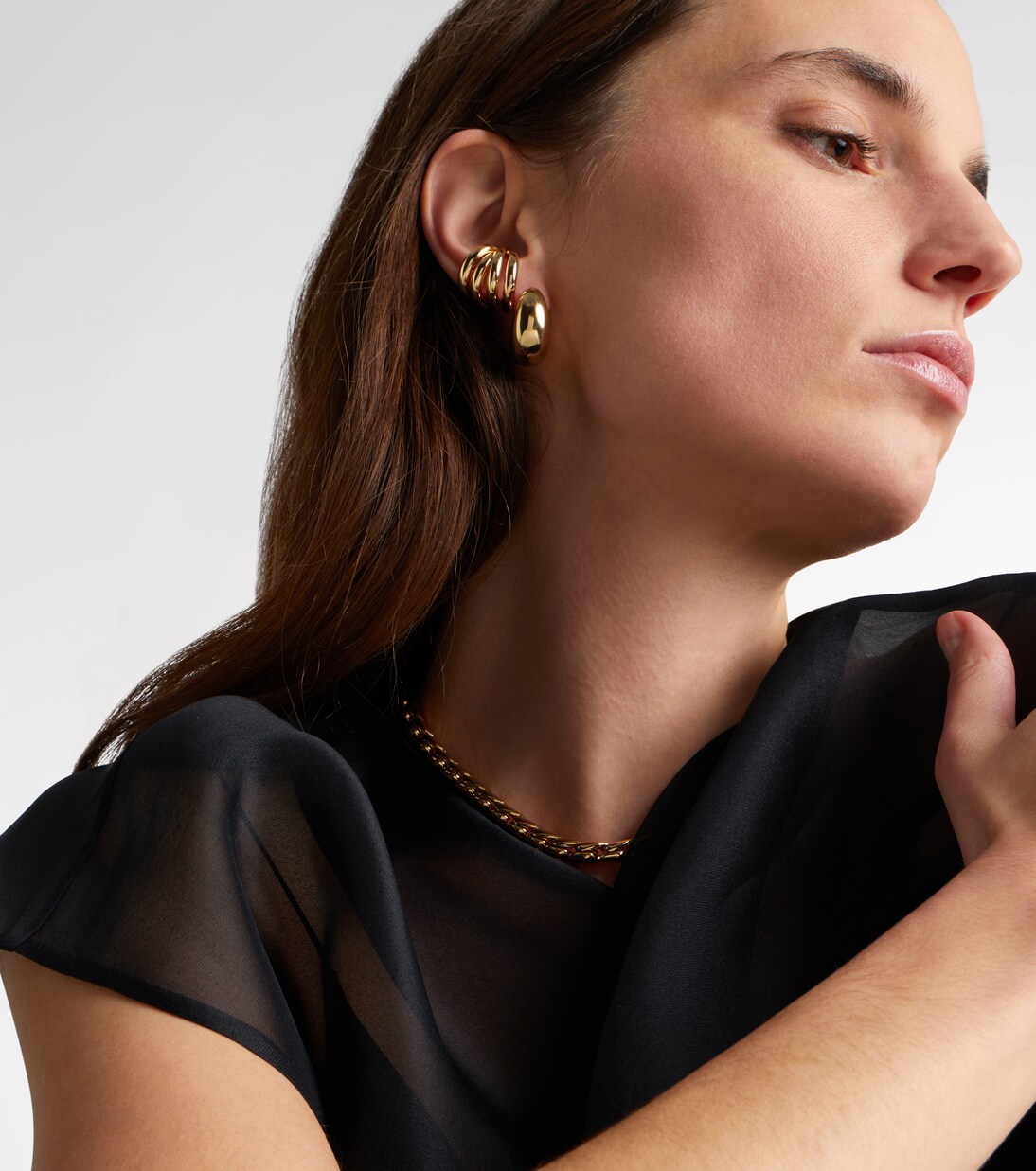 Dylan gold-plated huggie earrings | Jennifer Fisher