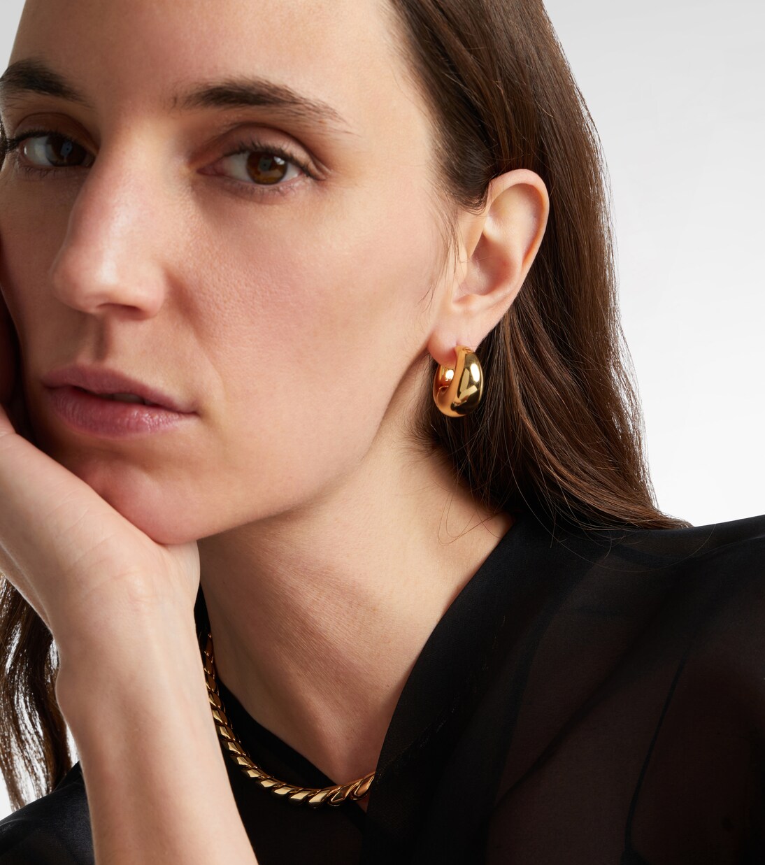 Dylan gold-plated huggie earrings | Jennifer Fisher