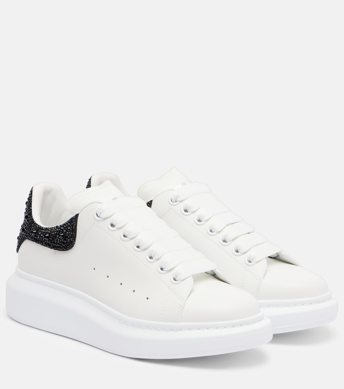 Oversized embellished leather sneakers | McQueen
